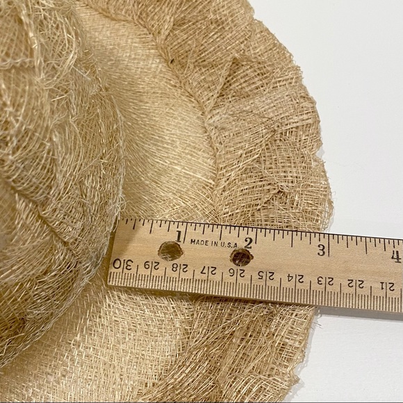 New vintage Daniele Meucci 100% Natural Straw unique checkerboard Woven Hat. - Picture 12 of 12